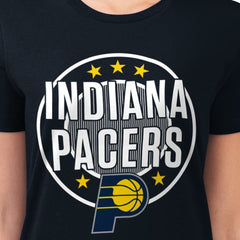 Indiana Pacers G-III 4Her by Carl Banks Women's Super-Slim Lightweight Pinstripe Circle Graphic T-Shirt - Navy shop
