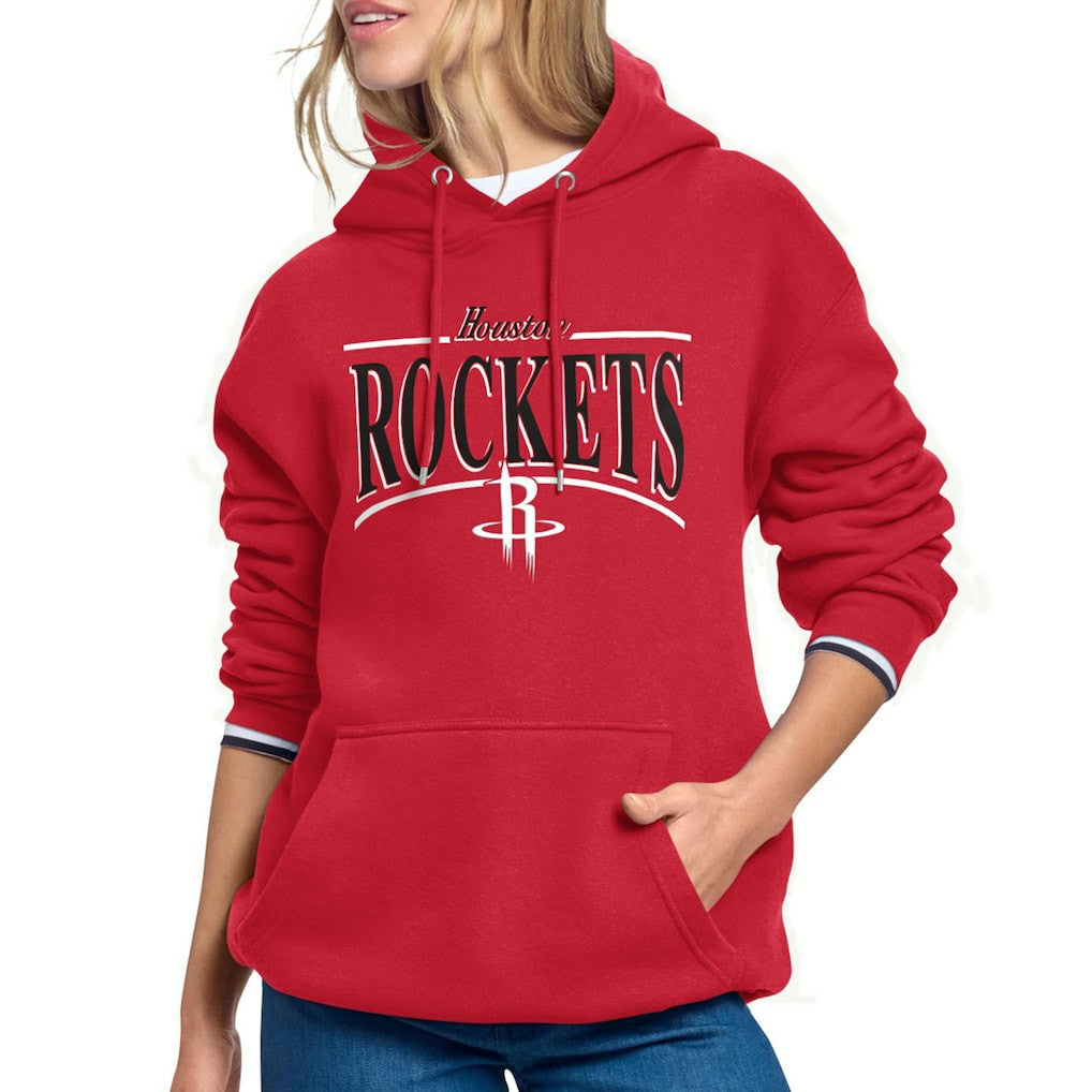 Houston Rockets Starter Women's Arch Stripe Fleece Hoodie sale - Red cheap