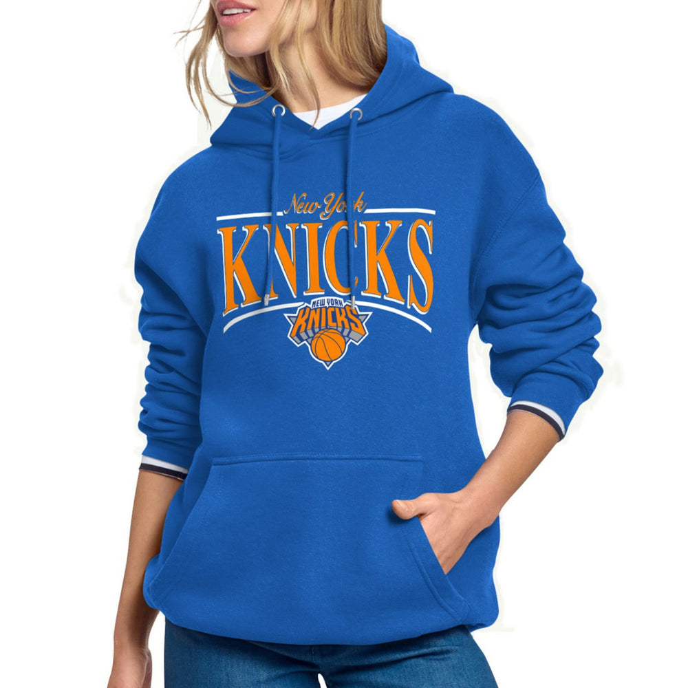 New York Knicks Starter Women's Arch Stripe Fleece Hoodie - Blue cheap