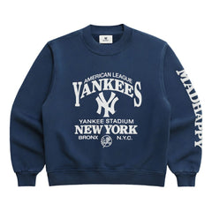 New York Yankees Madhappy Unisex High Rib Sweatshirt - Blue