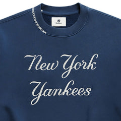 New York Yankees Madhappy Unisex Script Fleece Sweatshirt - Blue