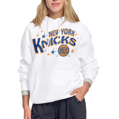 New York Knicks Starter Women's Fireworks Fleece Hoodie - White online