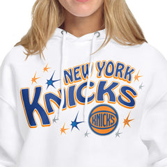New York Knicks Starter Women's Fireworks Fleece Hoodie - White online