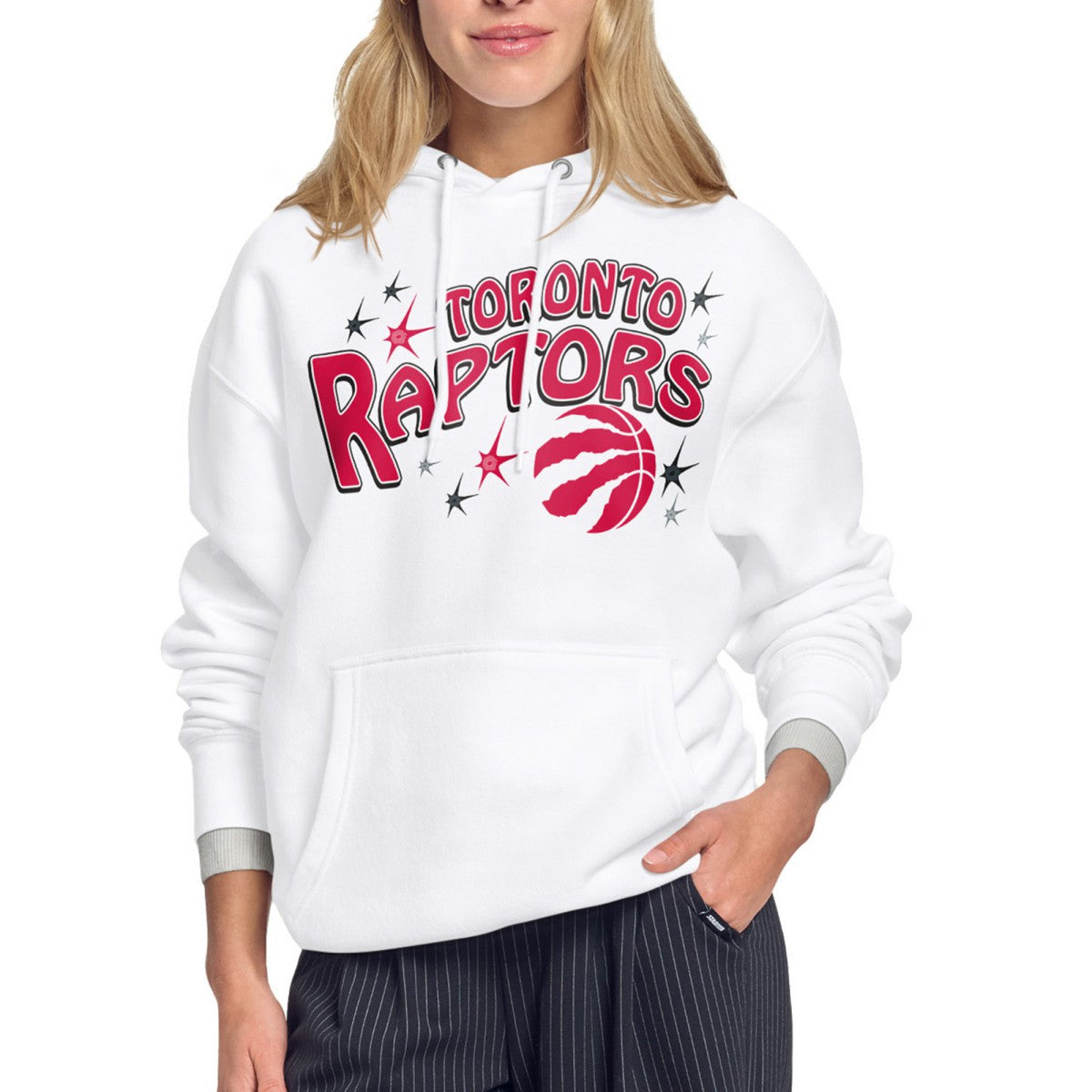 Toronto Raptors Starter Women's Fireworks Fleece Hoodie - White online