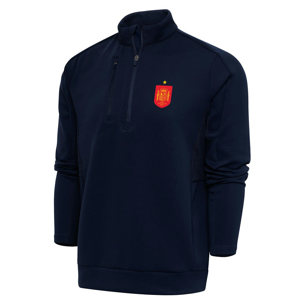 Spain National Team Antigua Genesis Quarter-Zip Pullover / Soccer Online