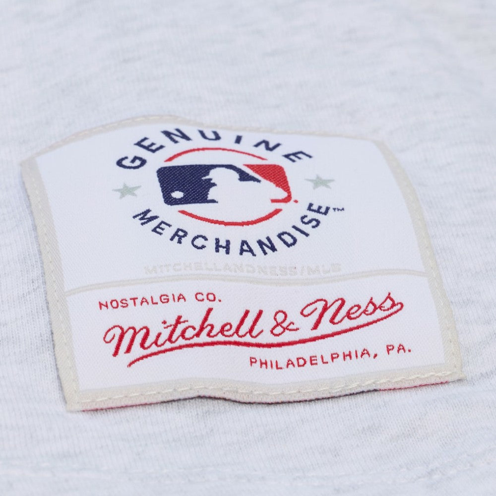 Los Angeles Dodgers Women's Script Cropped Boxy T-Shirt - Heather Gray | Mitchell & Ness