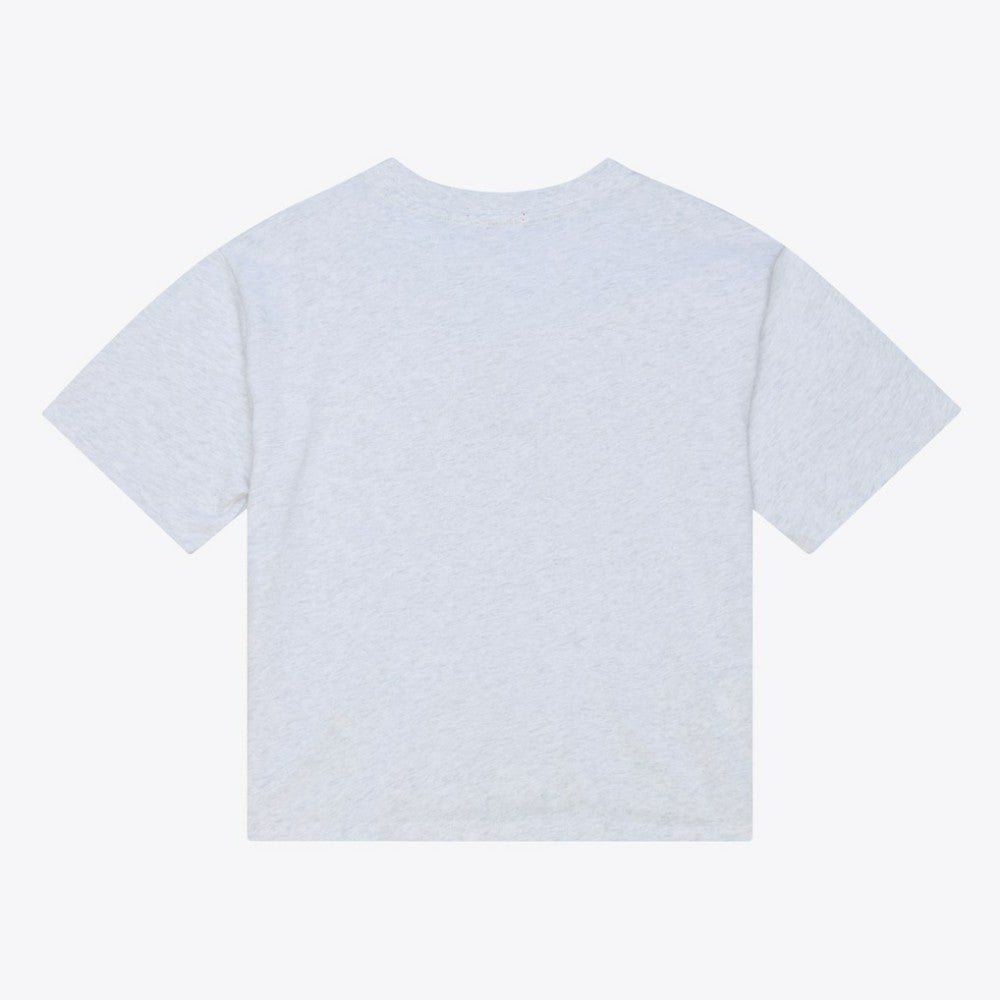 Philadelphia Phillies Women's Script Cropped Boxy T-Shirt - Heather Gray | Mitchell & Ness