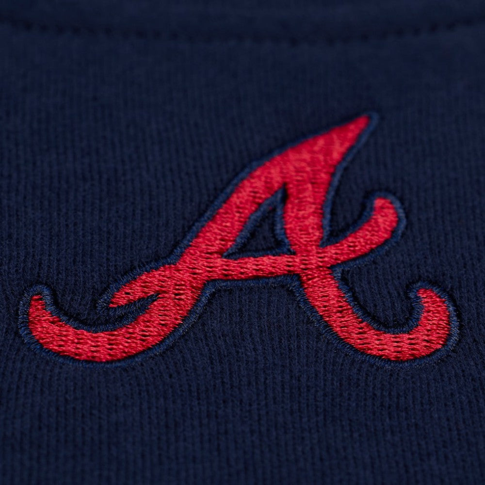 Atlanta Braves Women's Script Sweatshirt - Navy | Mitchell & Ness