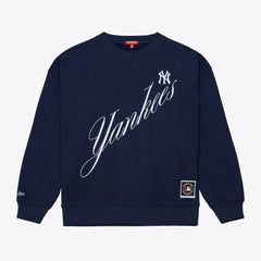 New York Yankees Women's Script Sweatshirt - Navy | Mitchell & Ness