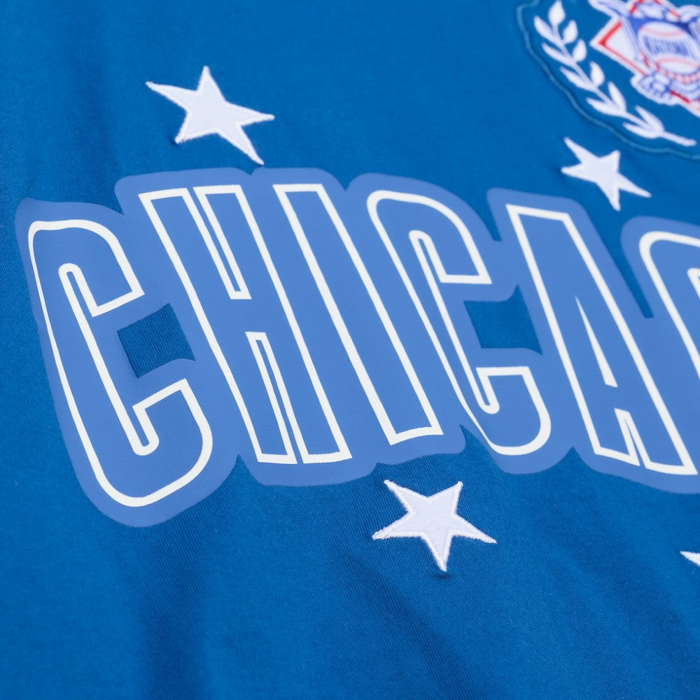 Chicago Cubs Women's Pep Rally Cropped Boxy T-Shirt - Royal | Mitchell & Ness