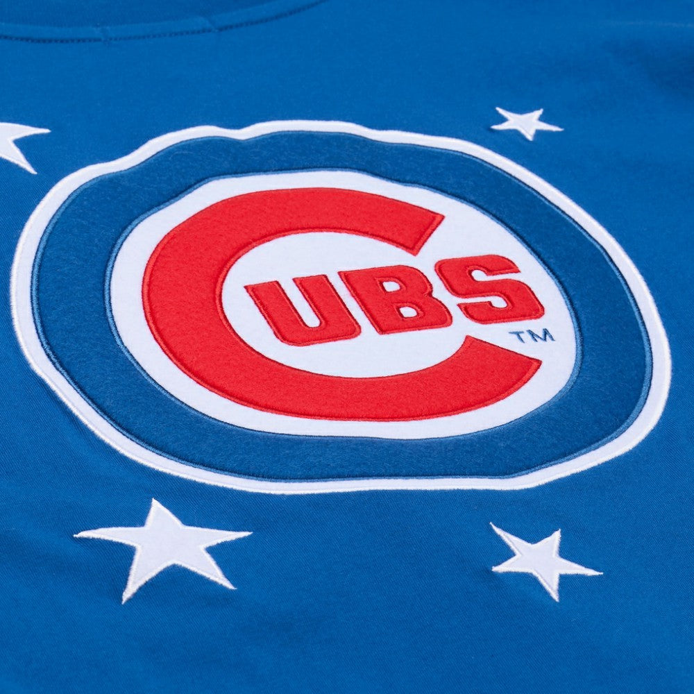 Chicago Cubs Women's Pep Rally Cropped Boxy T-Shirt - Royal | Mitchell & Ness