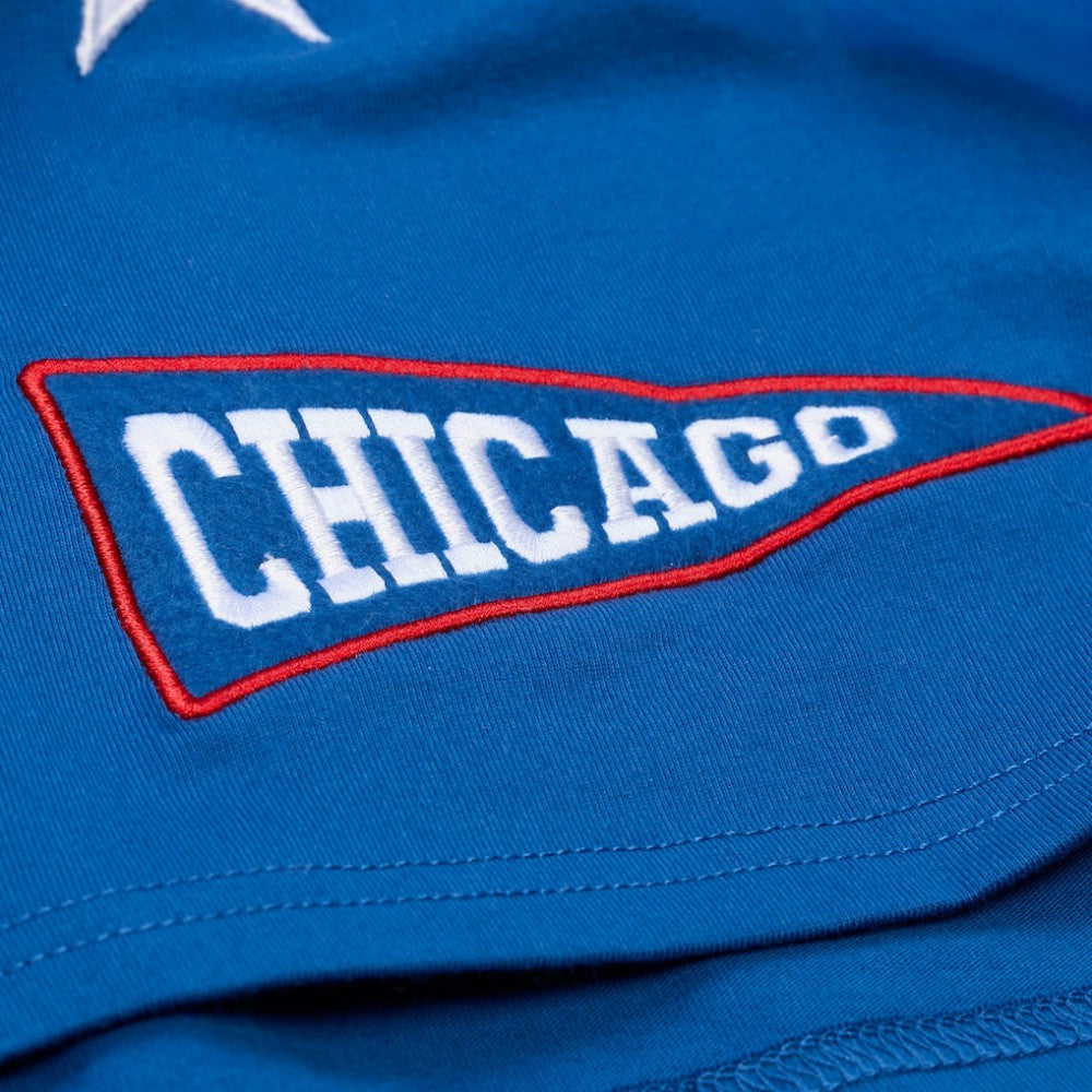 Chicago Cubs Women's Pep Rally Cropped Boxy T-Shirt - Royal | Mitchell & Ness