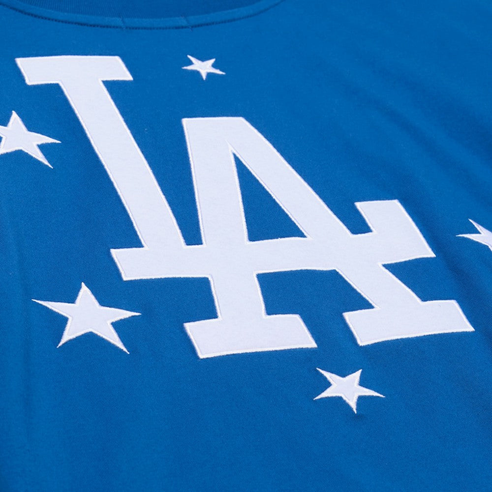 Los Angeles Dodgers Women's Pep Rally Cropped Boxy T-Shirt - Royal | Mitchell & Ness