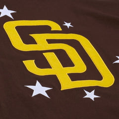 San Diego Padres Women's Pep Rally Cropped Boxy T-Shirt - Brown | Mitchell & Ness