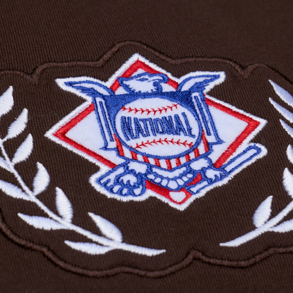 San Diego Padres Women's Pep Rally Cropped Boxy T-Shirt - Brown | Mitchell & Ness