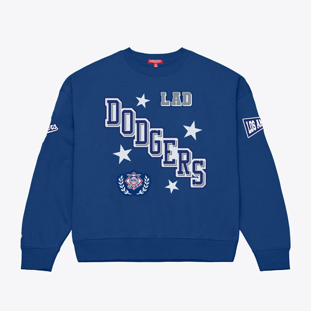 Los Angeles Dodgers Women's Pep Rally Sweatshirt - Royal | Mitchell & Ness