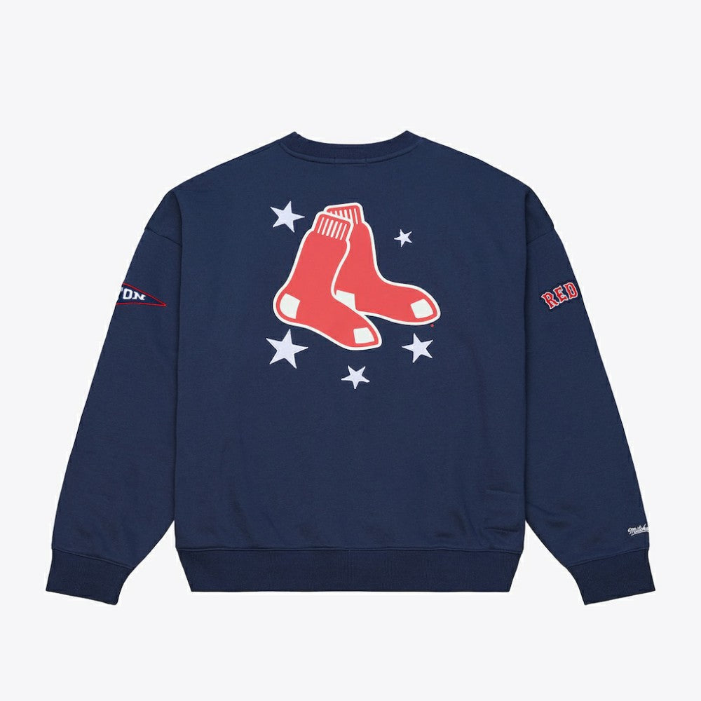 Boston Red Sox Women's Pep Rally Sweatshirt - Navy | Mitchell & Ness