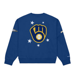 Milwaukee Brewers Women's Pep Rally Sweatshirt - Royal | Mitchell & Ness