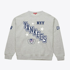 New York Yankees Women's Pep Rally Sweatshirt - Heather Gray | Mitchell & Ness
