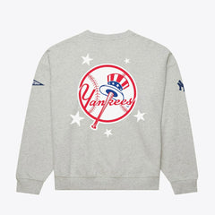 New York Yankees Women's Pep Rally Sweatshirt - Heather Gray | Mitchell & Ness