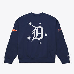 Detroit Tigers Women's Pep Rally Sweatshirt - Navy | Mitchell & Ness
