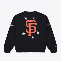 San Francisco Giants Women's Pep Rally Sweatshirt - Black | Mitchell & Ness