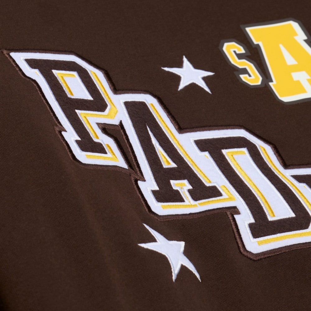 San Diego Padres Women's Pep Rally Sweatshirt - Brown | Mitchell & Ness