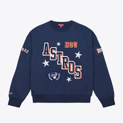 Houston Astros Women's Pep Rally Sweatshirt - Navy | Mitchell & Ness