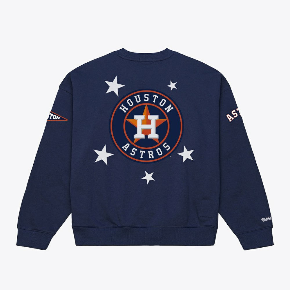 Houston Astros Women's Pep Rally Sweatshirt - Navy | Mitchell & Ness