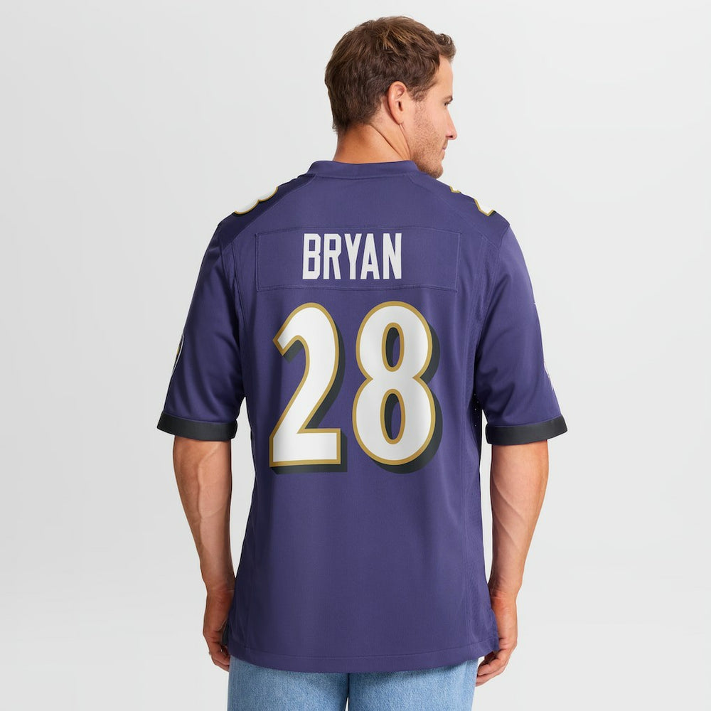 NFL Baltimore Ravens Taven Bryan  Team Game Jersey