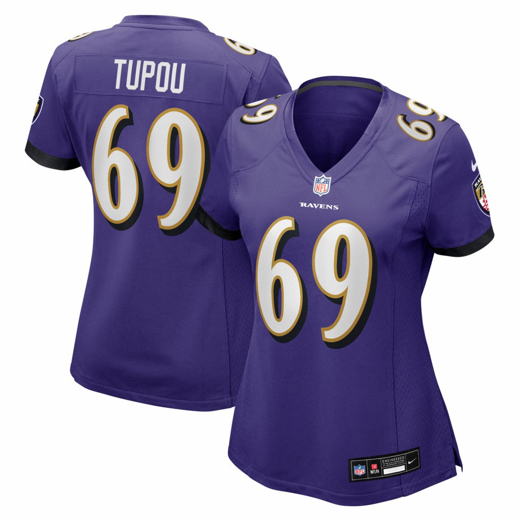 NFL Baltimore Ravens Josh Tupou  Women's Team Game Jersey