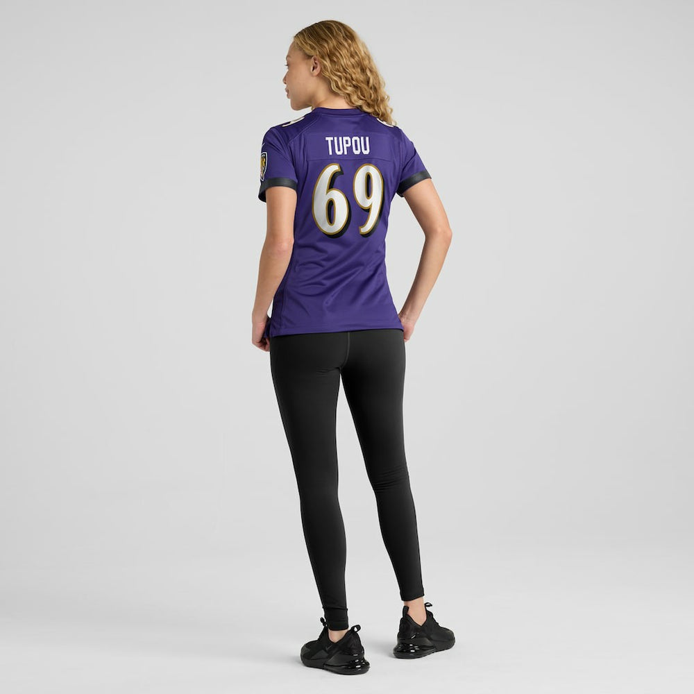 NFL Baltimore Ravens Josh Tupou  Women's Team Game Jersey