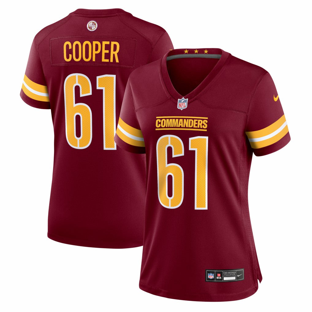NFL Washington Commanders Tyler Cooper  Women's Team Game Jersey