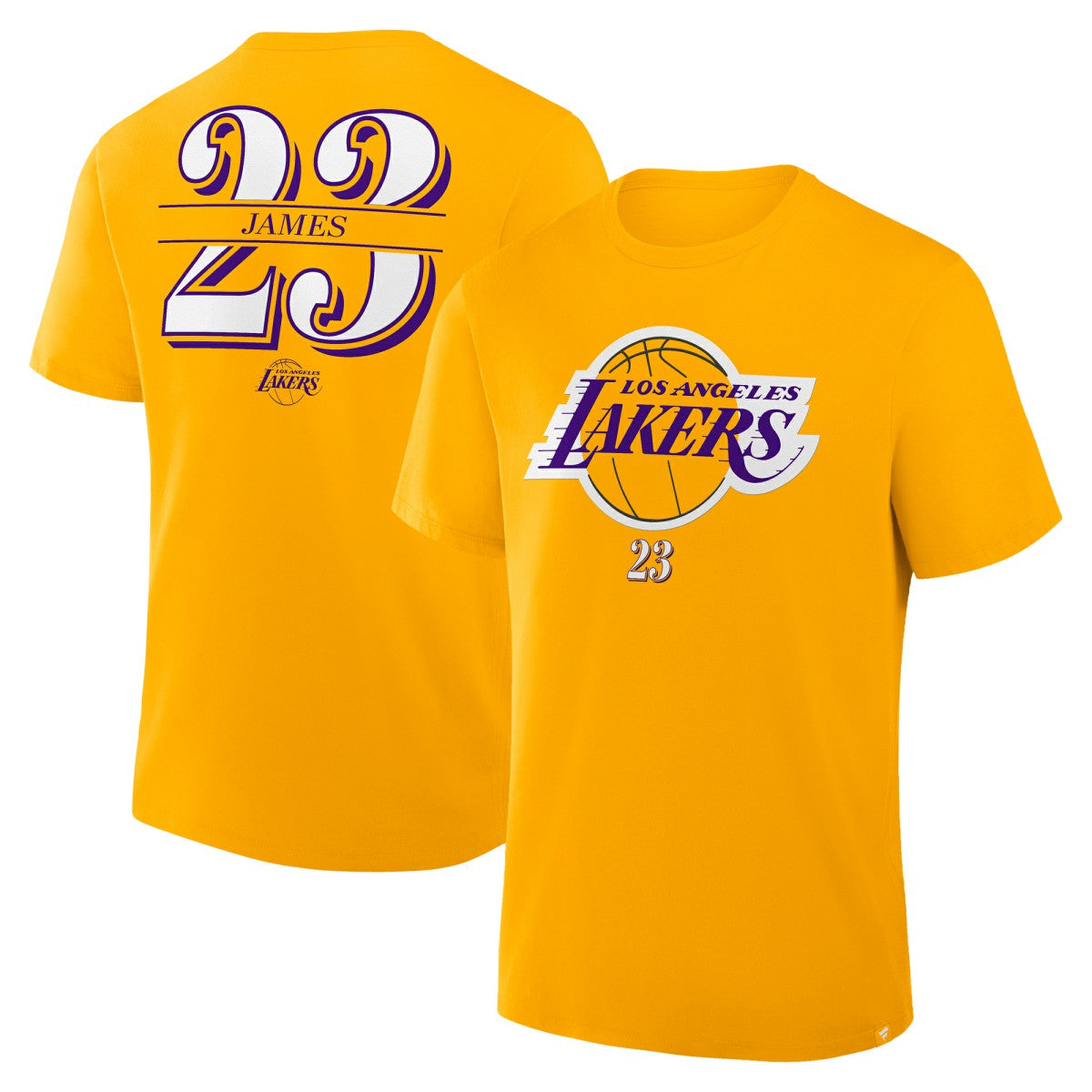 LeBron James Los Angeles Lakers In The Paint Name & Number T-Shirt - Gold | Fanatics sale