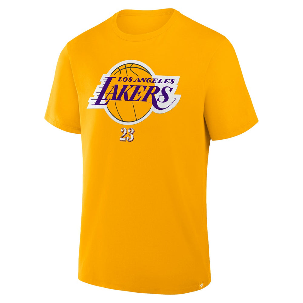LeBron James Los Angeles Lakers In The Paint Name & Number T-Shirt - Gold | Fanatics sale