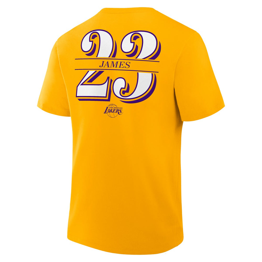 LeBron James Los Angeles Lakers In The Paint Name & Number T-Shirt - Gold | Fanatics sale
