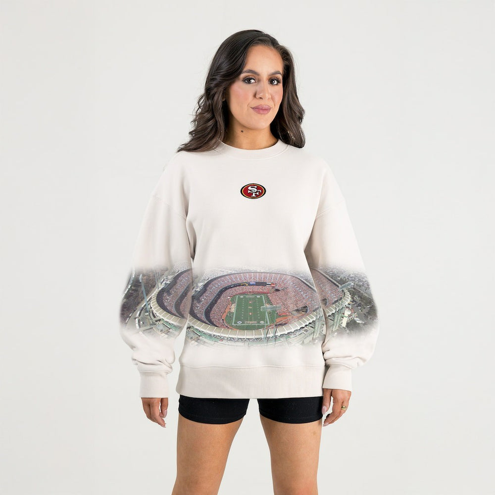 NFL San Francisco 49ers Gameday Couture Women's Power Move Stadium Premium Drop Shoulder Sweatshirt