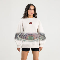 NFL San Francisco 49ers Gameday Couture Women's Power Move Stadium Premium Drop Shoulder Sweatshirt