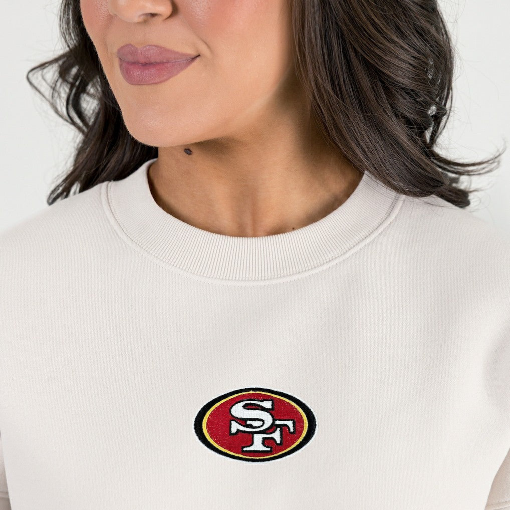 NFL San Francisco 49ers Gameday Couture Women's Power Move Stadium Premium Drop Shoulder Sweatshirt