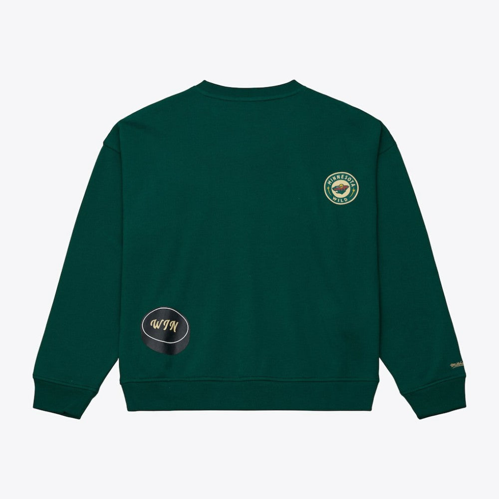 Minnesota Wild Mitchell & Ness Women's Crewneck Sweatshirt