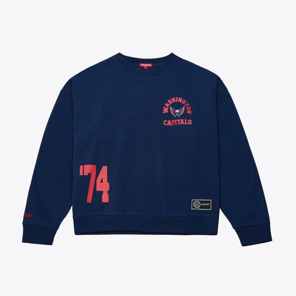 Washington Capitals Mitchell & Ness Women's Crewneck Sweatshirt