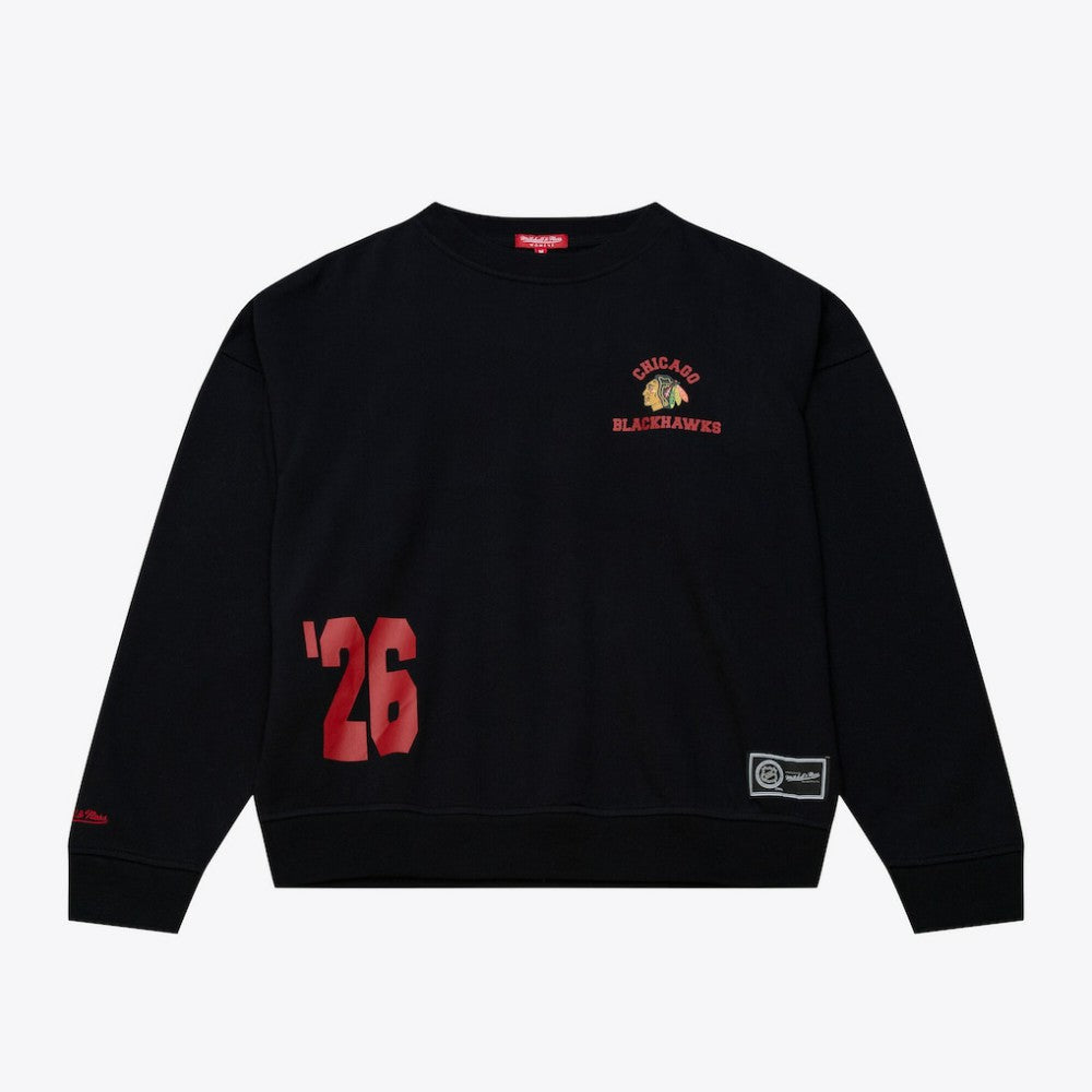 Chicago Blackhawks Mitchell & Ness Women's Crewneck Sweatshirt