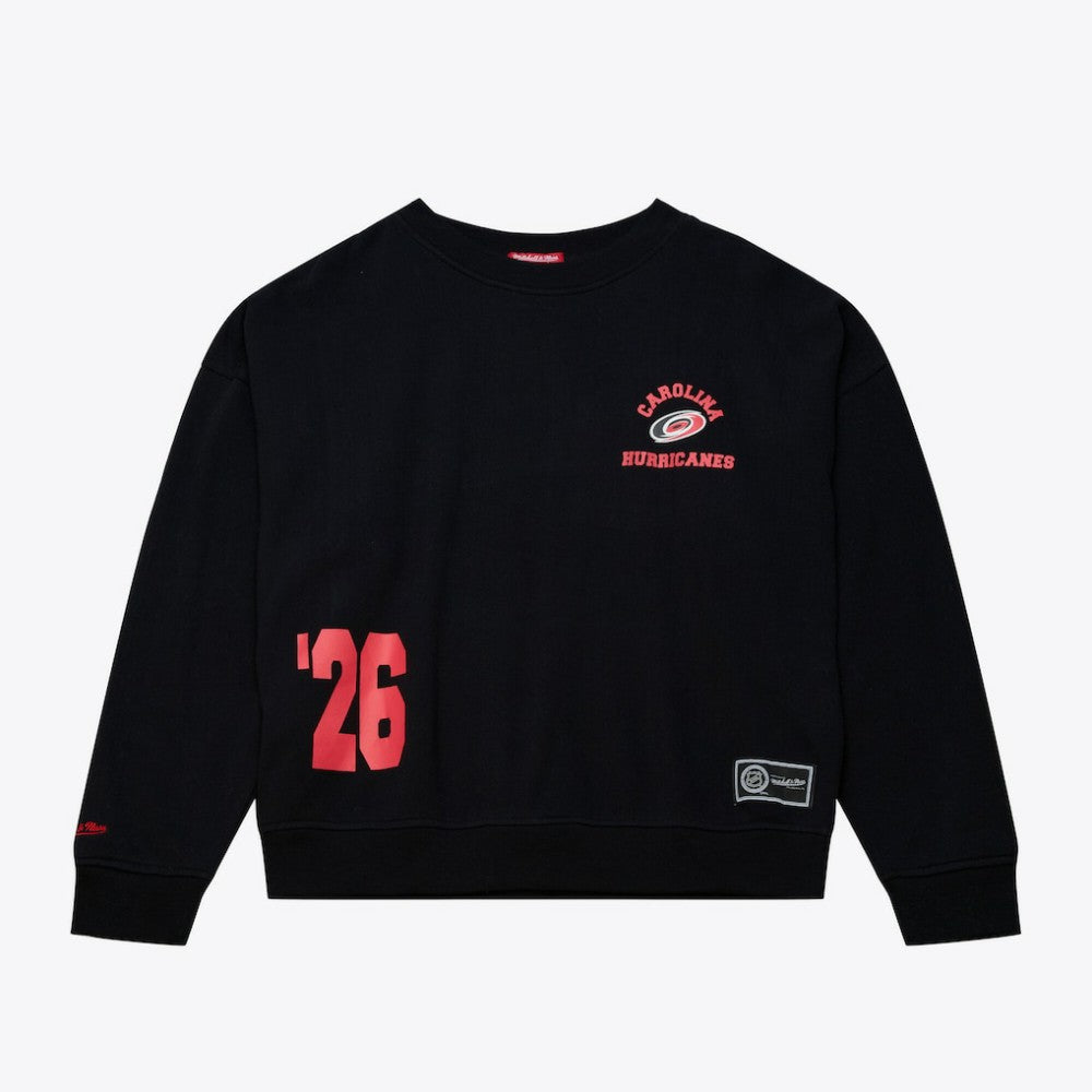 Carolina Hurricanes Mitchell & Ness Women's Crewneck Sweatshirt