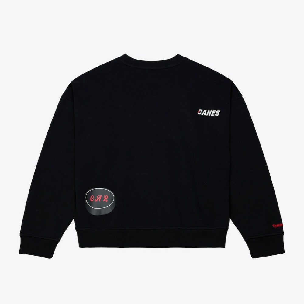 Carolina Hurricanes Mitchell & Ness Women's Crewneck Sweatshirt