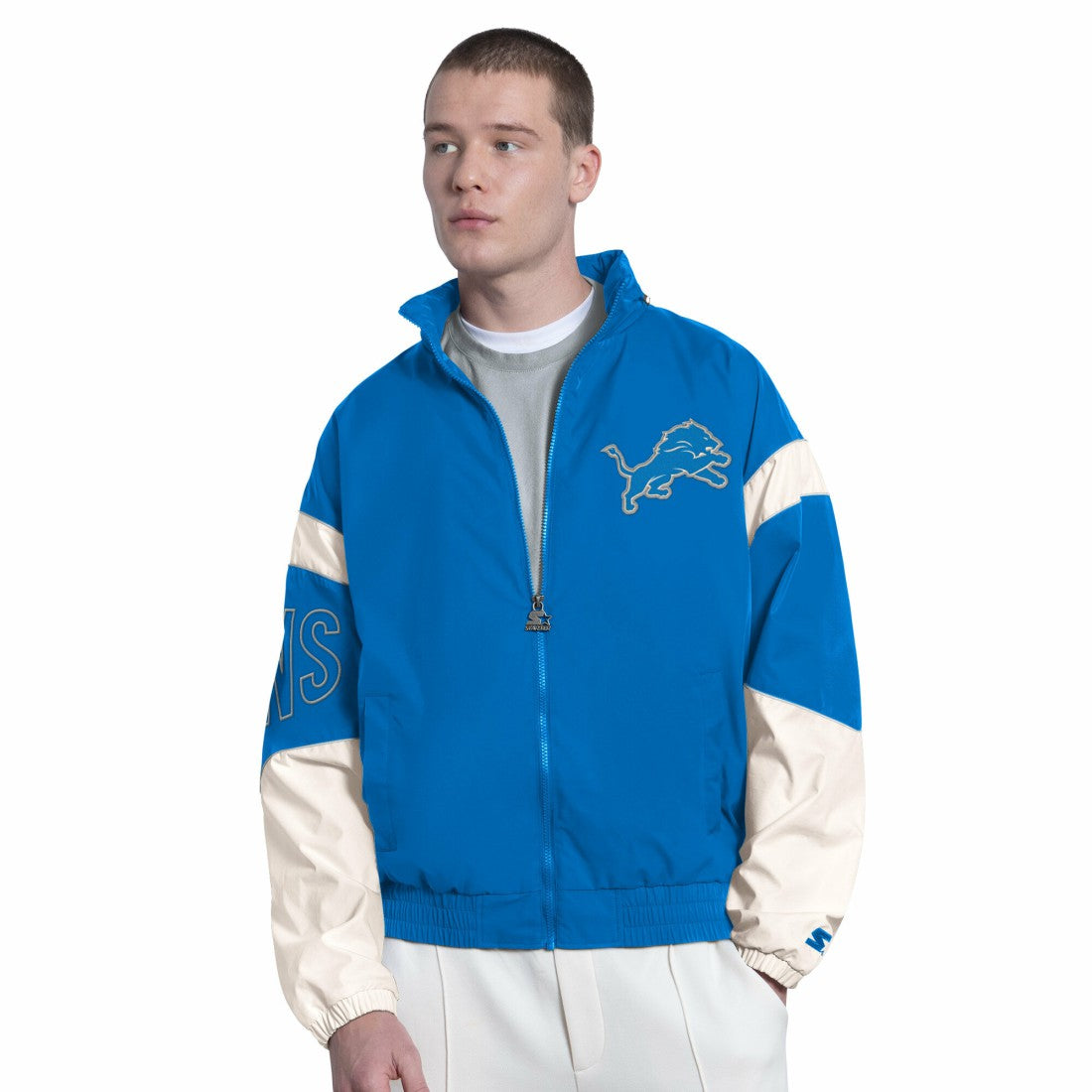 NFL Detroit Lions Starter The Gust Full-Zip Hooded Jacket