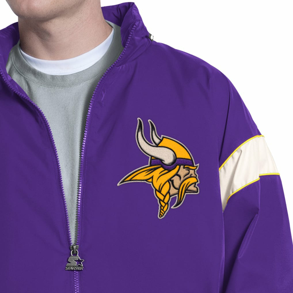 NFL Minnesota Vikings Starter The Gust Full-Zip Hooded Jacket