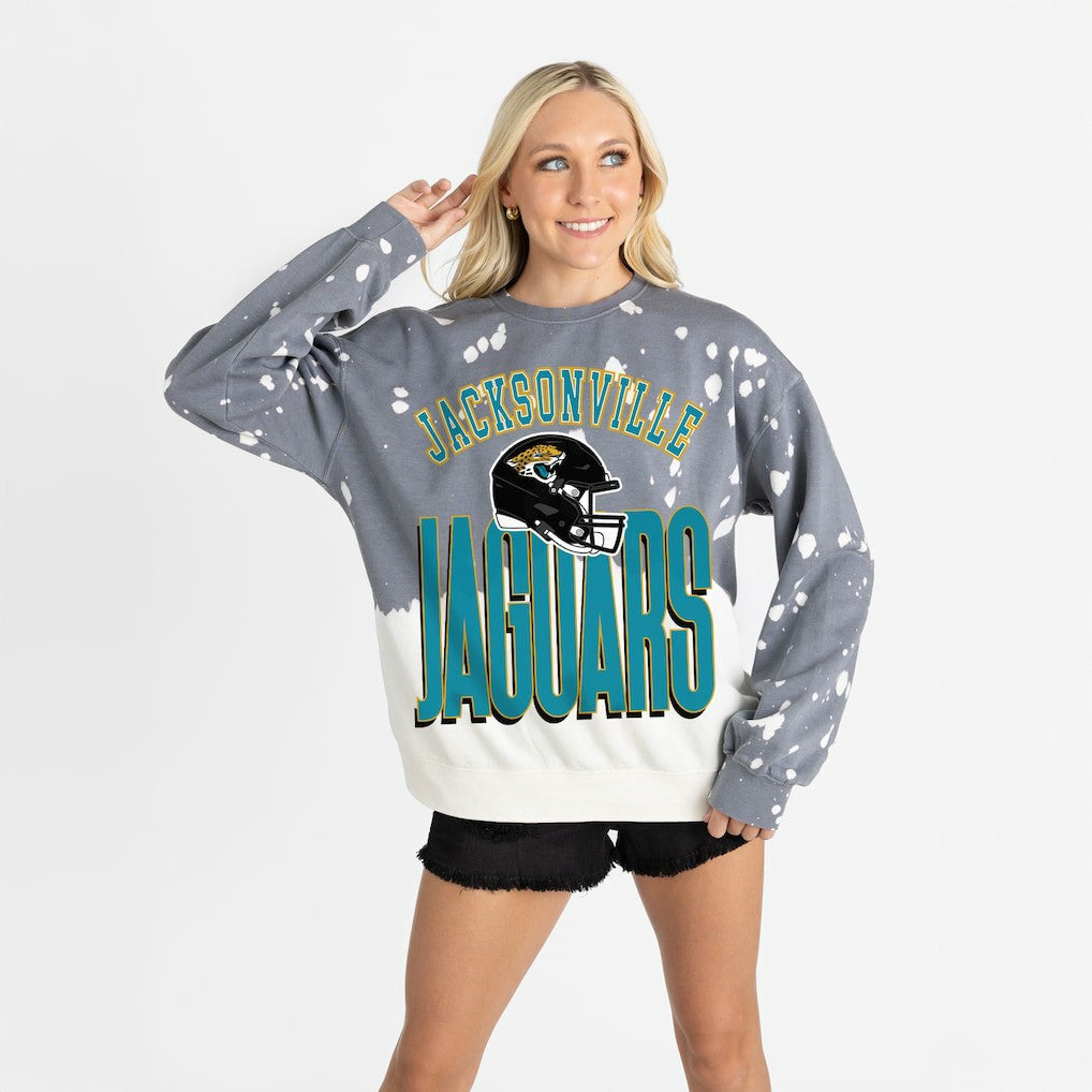 NFL Jacksonville Jaguars Gameday Couture Women's Arch Rivals Faded Wash Sweatshirt