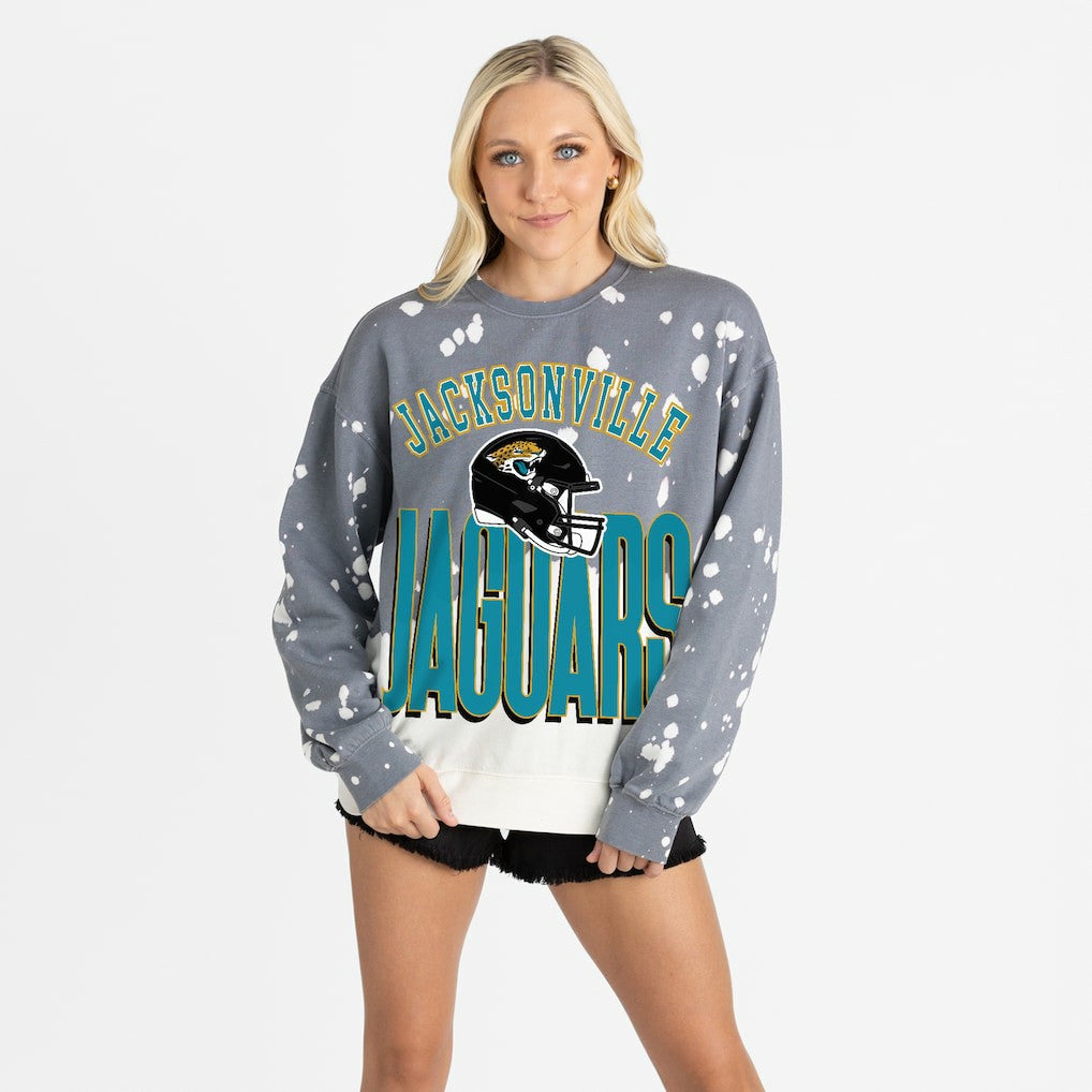 NFL Jacksonville Jaguars Gameday Couture Women's Arch Rivals Faded Wash Sweatshirt