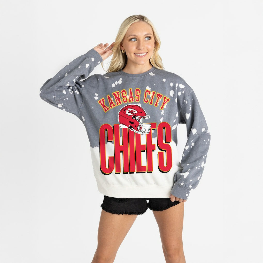 NFL Kansas City Chiefs Gameday Couture Women's Arch Rivals Faded Wash Sweatshirt