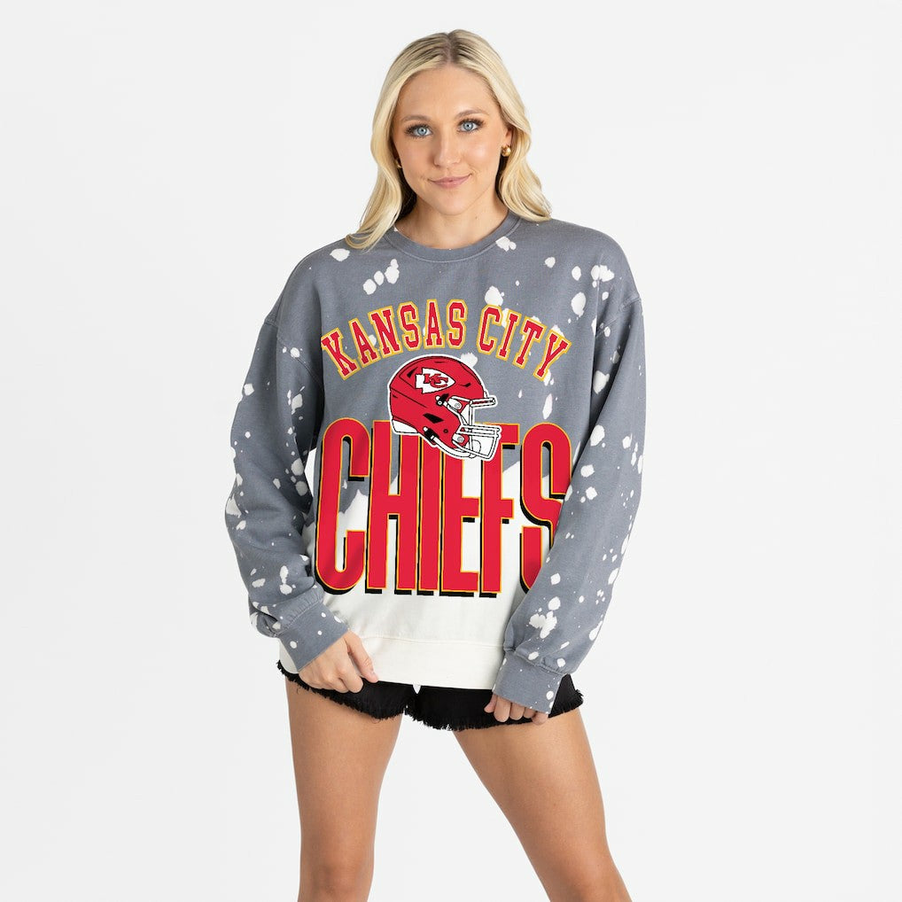 NFL Kansas City Chiefs Gameday Couture Women's Arch Rivals Faded Wash Sweatshirt